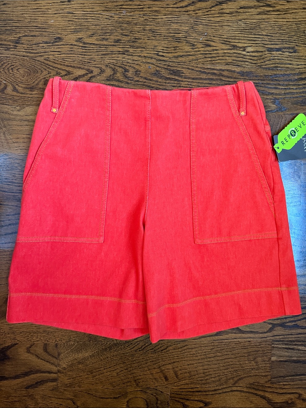 Lysse Knit Denim Shorts Size Small